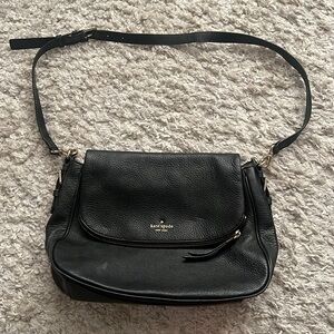 Kate Spade Black Crossbody Bag with Gold Hardware